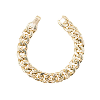 Estate David Yurman 18K Gold Diamond Curb Chain Bracelet