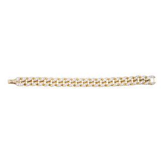 Estate David Yurman 18K Gold Diamond Curb Chain Bracelet