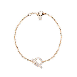 Estate Hermes 18K Rose Gold Finesse Diamond Bracelet