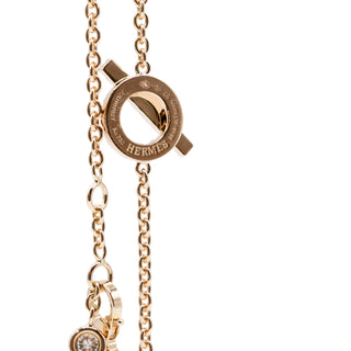 Estate Hermes 18K Rose Gold Finesse Diamond Bracelet
