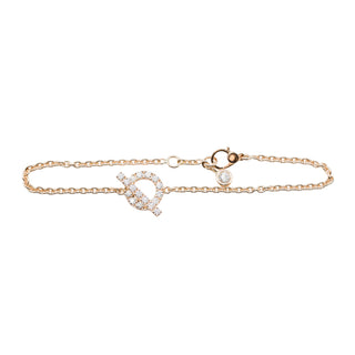 Estate Hermes 18K Rose Gold Finesse Diamond Bracelet