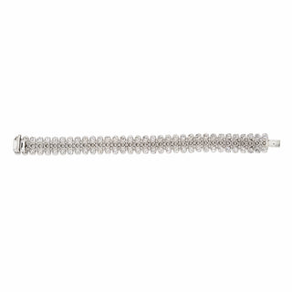 Mid-Century Platinum Pyramid Diamond Line Bracelet