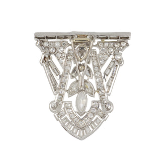 Art Deco Platinum Diamond Dress Clip