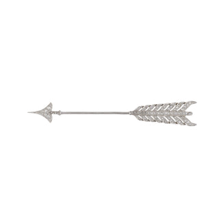 Belle Epoque Platinum Rose-Cut Diamond Jabot Pin