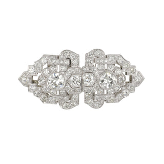 Art Deco Platinum Diamond Brooch