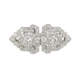 Art Deco Platinum Diamond Brooch