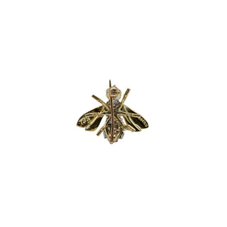 Vintage 1970s 18K Gold Diamond Bee Pin