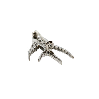 Mid-Century Platinum Diamond Swallow Bird Pin