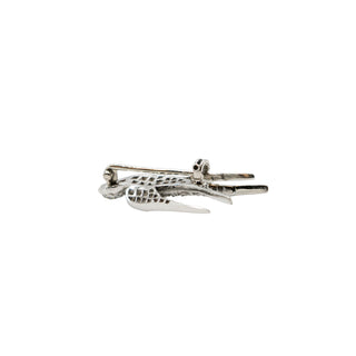 Mid-Century Platinum Diamond Swallow Bird Pin