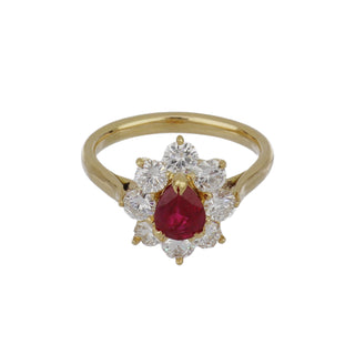 Tenenbaum Workshop Pear Shape Ruby & Diamond Cluster Ring