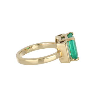 Tenenbaum Workshop 18K Gold Emerald Ring with Diamonds