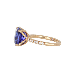 Lisa Nik 18K Rose Gold Tanzanite Ring with Diamonds