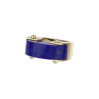 Aletto Brothers 18K Gold Lapis Bridge Ring with Diamonds