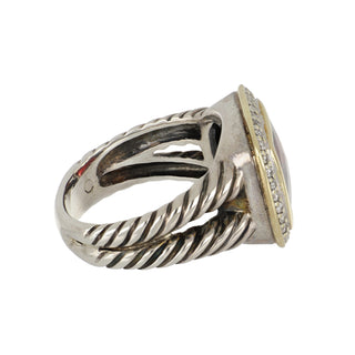 Estate David Yurman Two-Tone Garnet & Diamond Albion Ring
