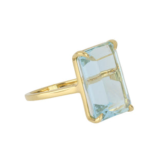Tenenbaum 18K Gold Aquamarine Ring