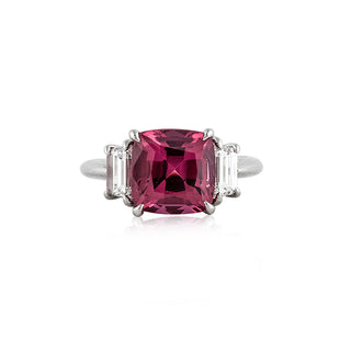 Important Estate Tiffany & Co. Platinum Rose Spinel and Diamond Ring