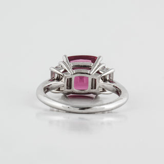 Important Estate Tiffany & Co. Platinum Rose Spinel and Diamond Ring
