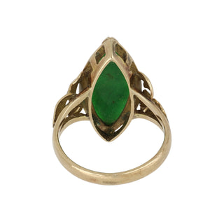 Art Deco 14K Gold Jade Ring