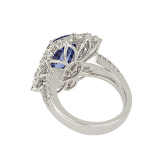 Maharaja 18K White Gold Sapphire Ring