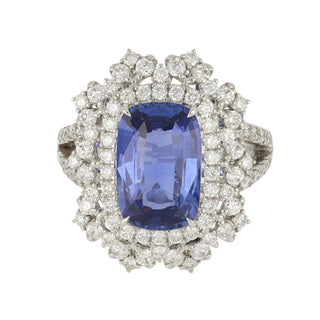 Maharaja 18K White Gold Sapphire Ring
