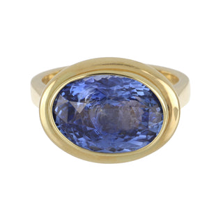 18K Gold East West Sapphire Ring