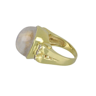 Mazza 14K Moonstone Cocktail Ring with Diamonds
