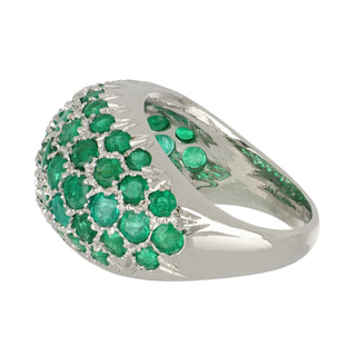 Estate Platinum Emerald Dome Ring