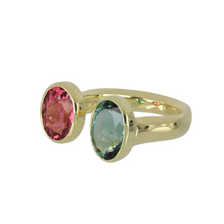 Mazza 18K Pink & Green Tourmaline Ring