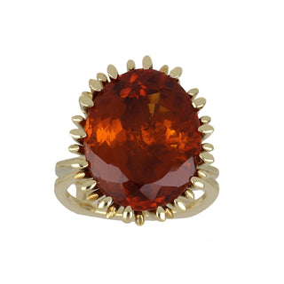 Vintage/Estate 18K Gold Citrine Cocktail Ring