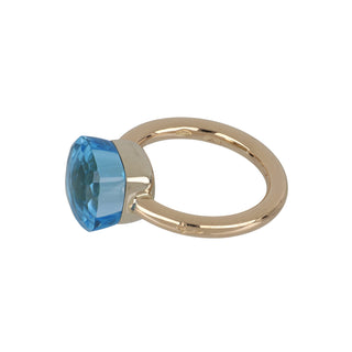Estate Pomellato 18K Gold Topaz Nudo Ring