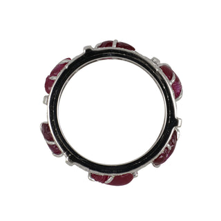 Art Deco Platinum Ruby and Diamond Eternity Band