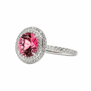 Estate Tiffany & Co. Platinum Soleste Pink Tourmaline Ring