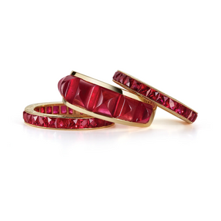 Seaman Schepps 18K Gold Ruby Portofino Ring