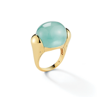 Seaman Schepps 18K Golf Ball Ring in Aquamarine