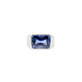 18K White Gold 13ct GIA Ceylon Sapphire Ring