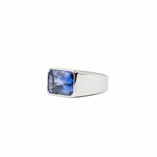 18K White Gold 13ct GIA Ceylon Sapphire Ring