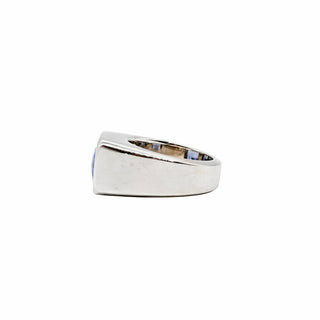 18K White Gold 13ct GIA Ceylon Sapphire Ring