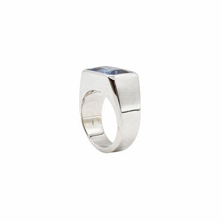 18K White Gold 13ct GIA Ceylon Sapphire Ring