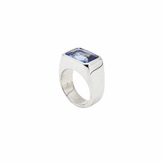 18K White Gold 13ct GIA Ceylon Sapphire Ring