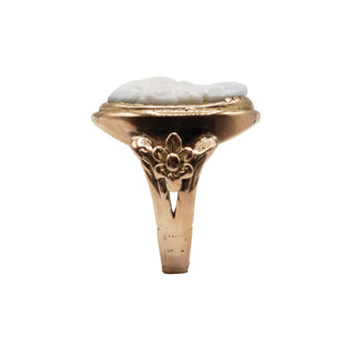 Victorian 14K Gold Agate Cameo Ring