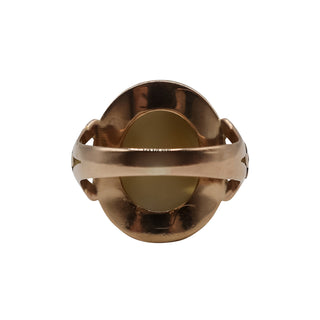 Victorian 14K Gold Agate Cameo Ring
