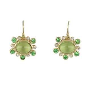 Mazza 14K Gold Peridot, Tsavorite & Diamond Drop Earrings