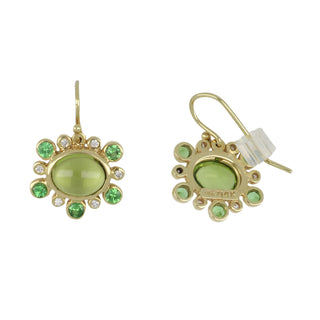 Mazza 14K Gold Peridot, Tsavorite & Diamond Drop Earrings