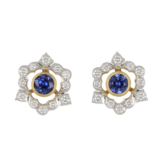 Buccellati Two-Tone Ghirlanda Sapphire Earrings
