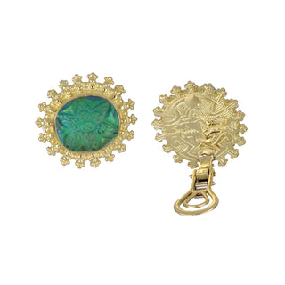 Estate Stephen Dweck Carved Quartz Doublet Earrings