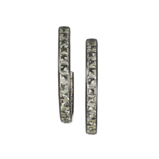 Estate Daniella Kronfle 18K White Gold Lemon Quartz Hoop Earrings