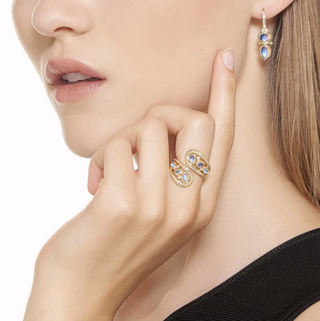 Temple St. Clair 18K Gold Blue Moonstone Dynasty Drop Earrings