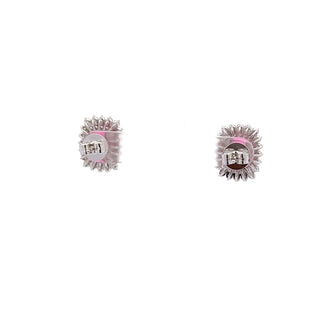 Maharaja 18K White Gold Tourmaline and Diamond Stud Earrings