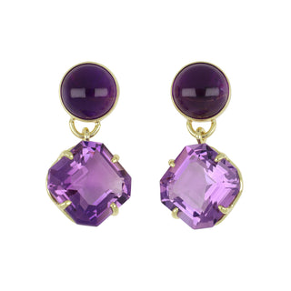 Mazza 14K Amethyst Drop Earrings