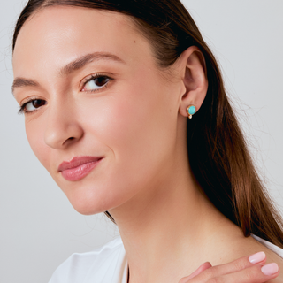 Syna 18K Gold Cirra Mini Studs in Rhodolite Garnet